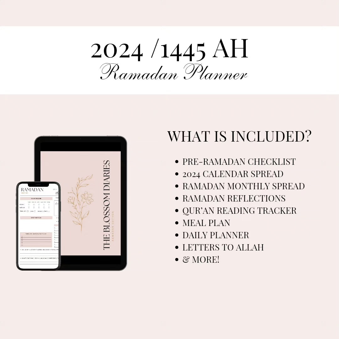 Blossom Diaries: Ramadan Planner 1445 AH