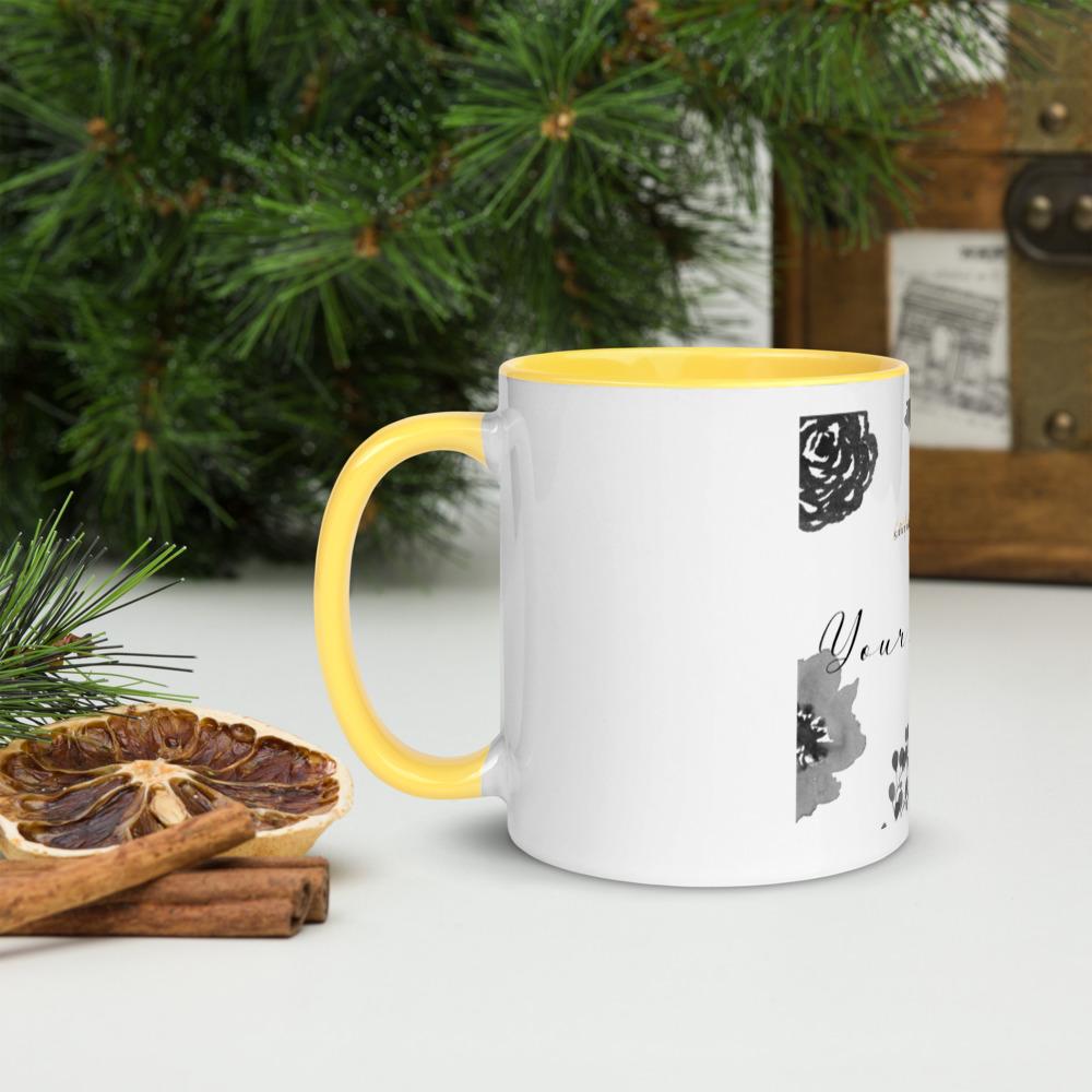 Custom Floral Name Mug